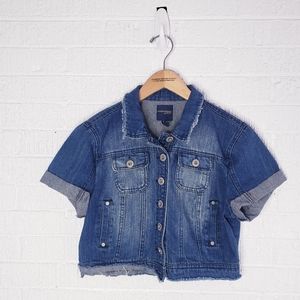 CLOSET BLOWOUT MOST $5,$7,$10,12. short sleeve denim jacket. Wear w/casual dress